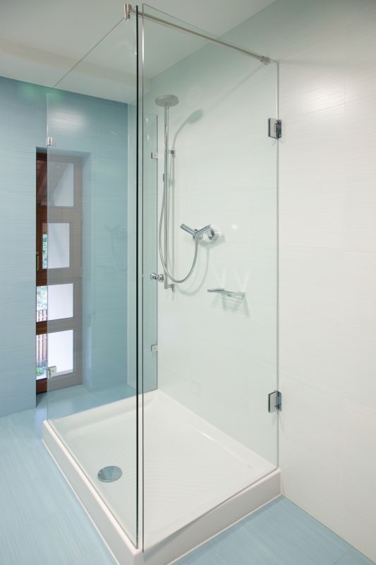 Sleek Shower with Glass Walls